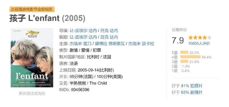 孩子 L'enfant (2005)