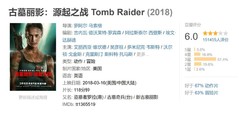 古墓丽影:源起之战 Tomb Raider (2018)