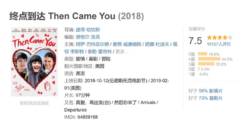 终点到达 Then Came You (2018)