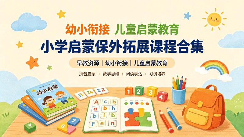 【小学启蒙保外拓展课程合集】|早教资源|幼小衔接|儿童启蒙教育