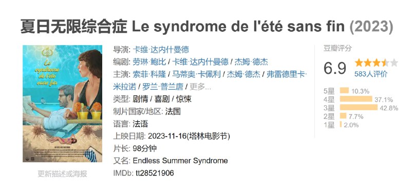 夏日无限综合症 Le syndrome de l'été sans fin (2023)