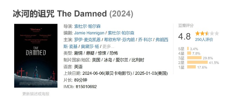 冰河的诅咒 The Damned (2024)