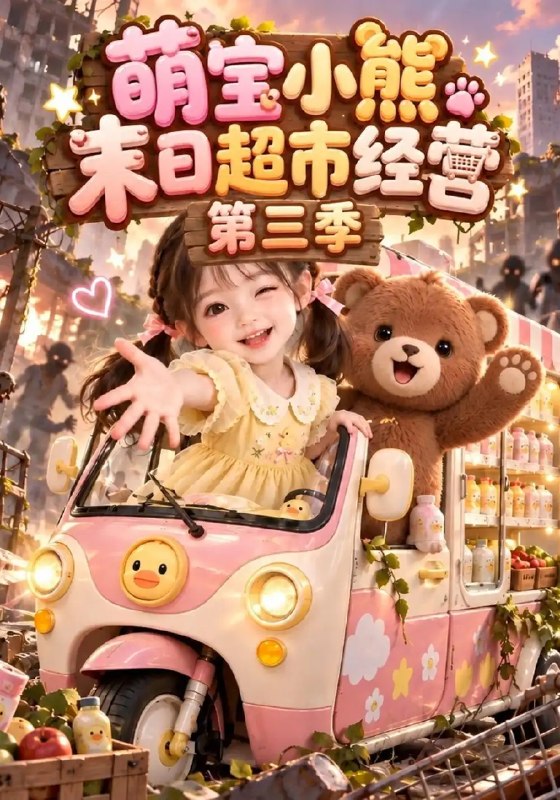 萌宝小熊末日超市经营第三季(220集)AI短剧