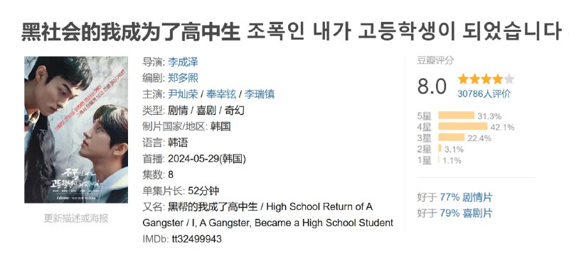 黑社会的我成为了高中生 조폭인 내가 고등학생이 되었습니다 (2024)