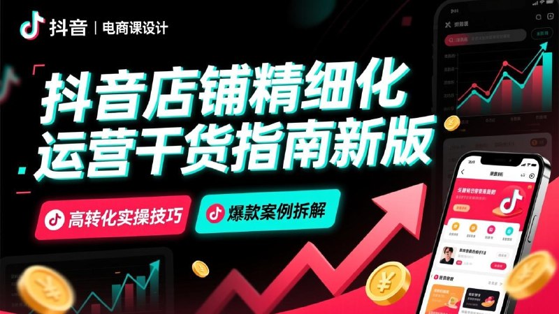 抖音店铺精细化运营干货指南新版 | 高转化实操技巧 | 爆款案例拆解