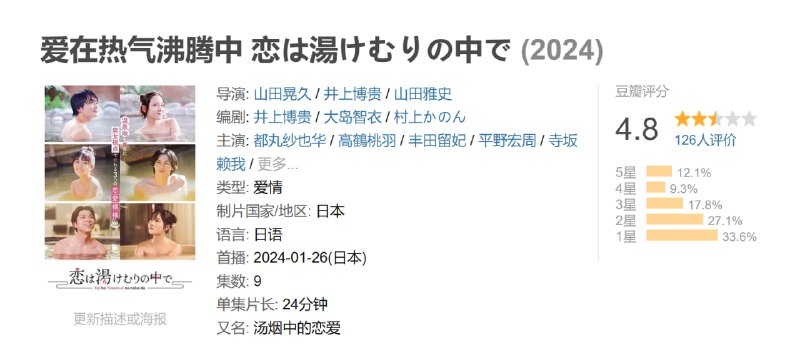 爱在热气沸腾中 恋は湯けむりの中で (2024)