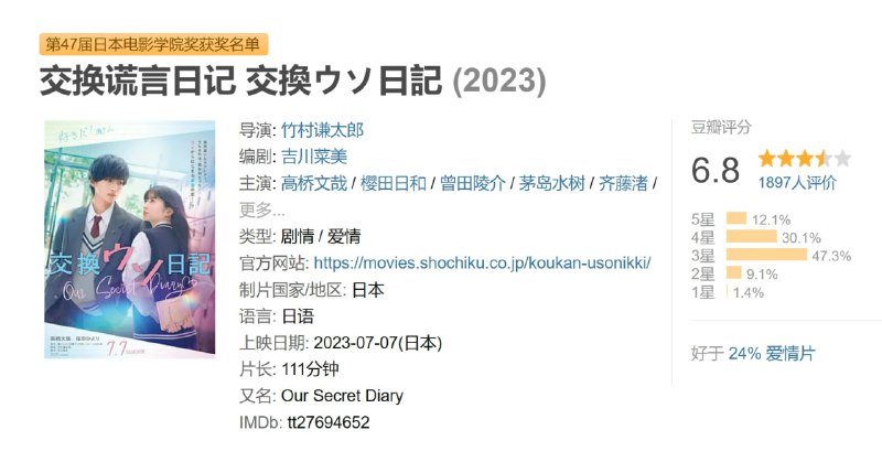交换谎言日记 交換ウソ日記 (2023)