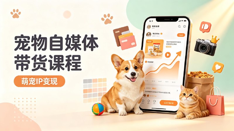 宠物自媒体带货课程,一站式打造能变现的萌宠IP