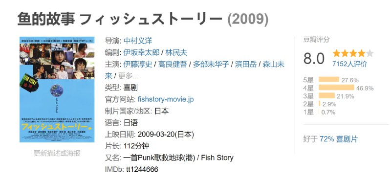 鱼的故事 フィッシュストーリー (2009)