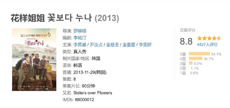 花样姐姐 꽃보다 누나 (2013)