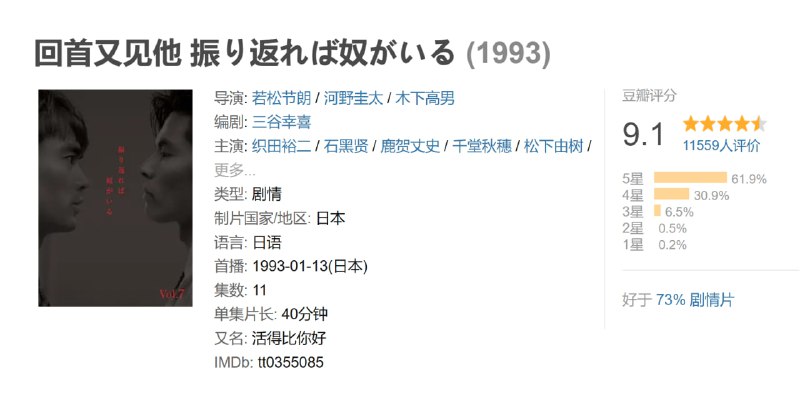 回首又见他 振り返れば奴がいる (1993)