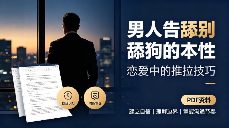 《男人告别舔狗的本性》《恋爱中的推拉技巧》PDF