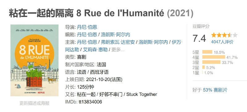粘在一起的隔离 8 Rue de l'Humanité (2021)