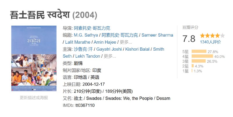 吾土吾民 स्वदेश (2004)
