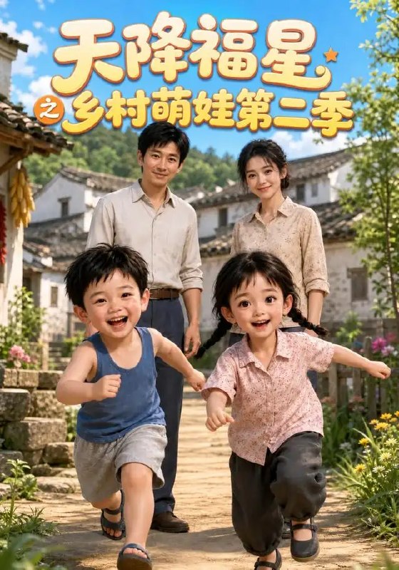 天降福星之乡村萌娃第二季（85集）AI短剧