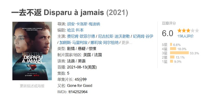 一去不返 Disparu à jamais (2021)