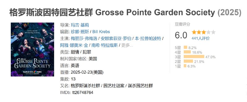 格罗斯波因特园艺社群 Grosse Pointe Garden Society (2025)