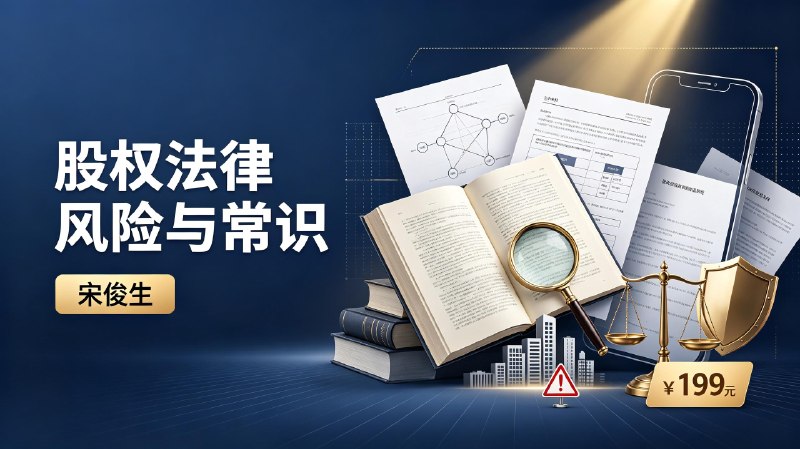 宋俊生《股权法律风险与常识》 抖音同款199元