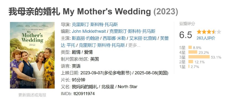 我母亲的婚礼 My Mother's Wedding (2023)