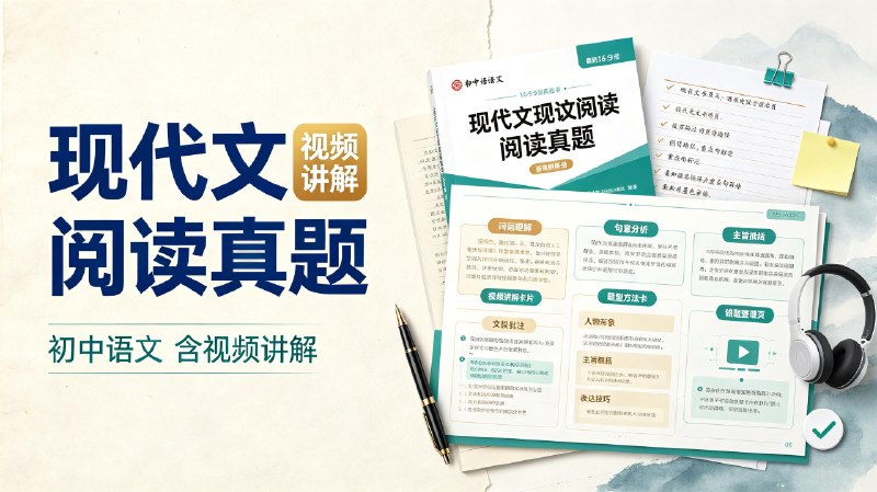 一本初中语文现代文阅读真题(含视频讲解)