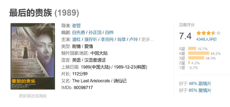 最后的贵族 (1989)