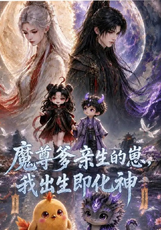 魔尊爹亲生的崽，我出生即化神&魔尊爹亲生的崽我出生即化神（145集）AI短剧