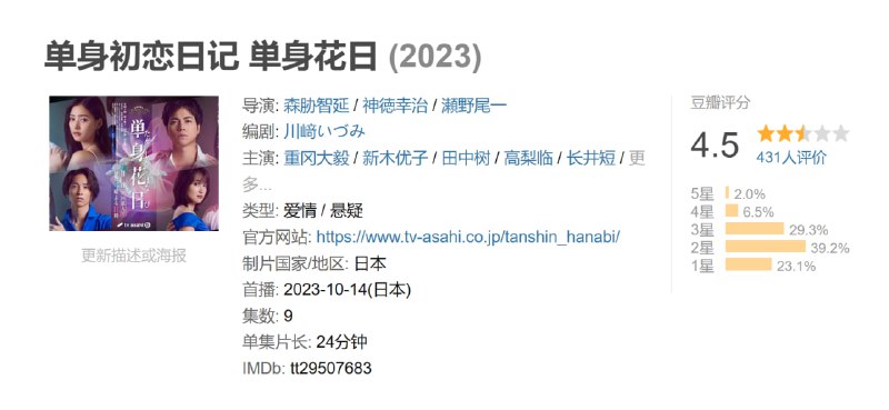 单身初恋日记 単身花日 (2023)