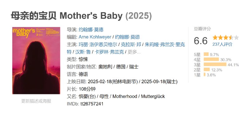 母亲的宝贝 Mother's Baby‎ (2025)