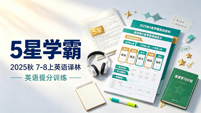 2025秋《5星学霸》7-8上英语译林