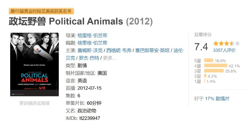 政坛野兽 Political Animals (2012)