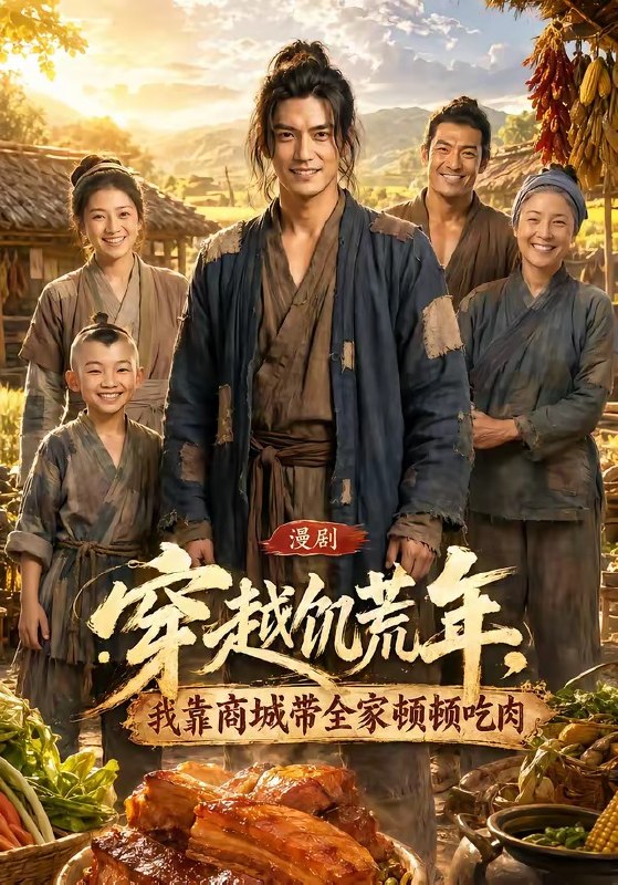 穿越饥荒年我靠商城带全家顿顿吃肉 (93集) | 短剧