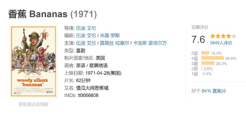 香蕉 Bananas (1971)