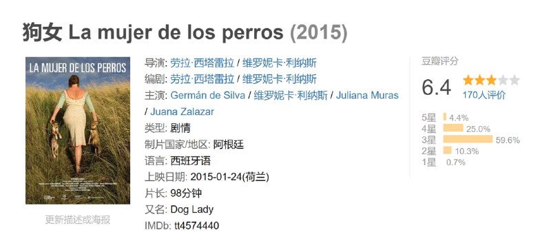 狗女 La mujer de los perros (2015)