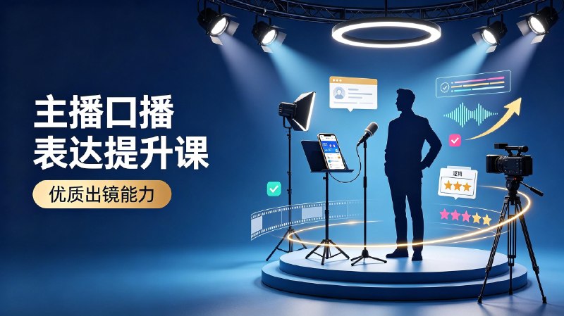 主播口播表达提升课打造全方位优质出镜能力