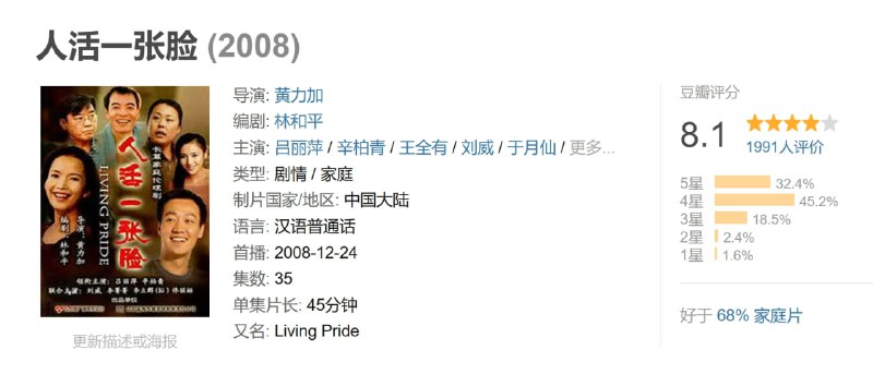 人活一张脸 (2008)