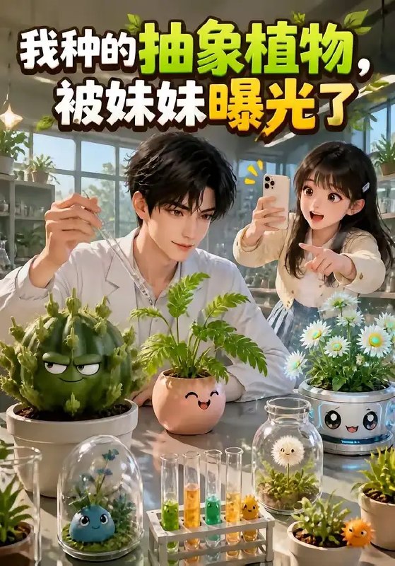 我种的抽象植物,被妹妹曝光了&我种的抽象植物被妹妹曝光了(83集)AI短剧