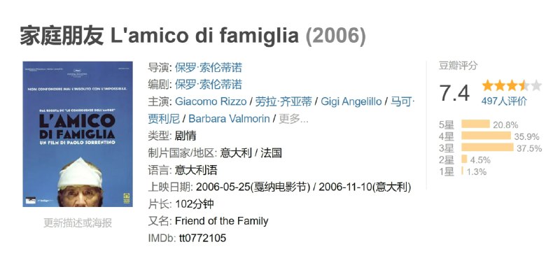 家庭朋友 L'amico di famiglia (2006)