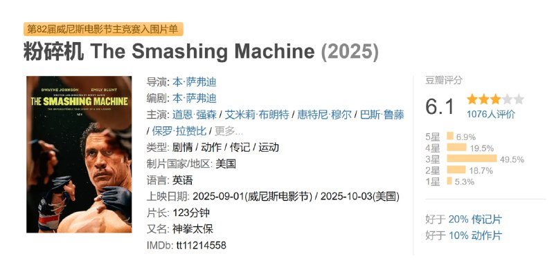粉碎机 The Smashing Machine (2025)