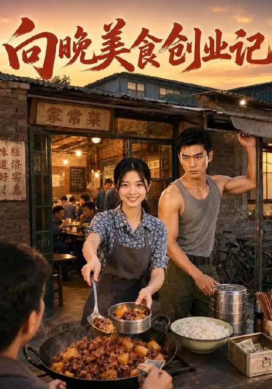 向晚美食创业记(74集)AI短剧