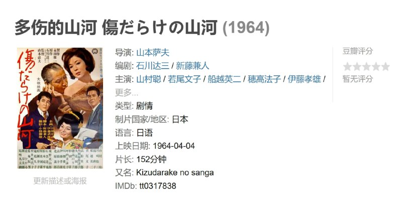 多伤的山河 傷だらけの山河 (1964)