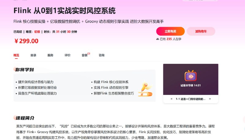 Flink从0到1实战实时风控系统