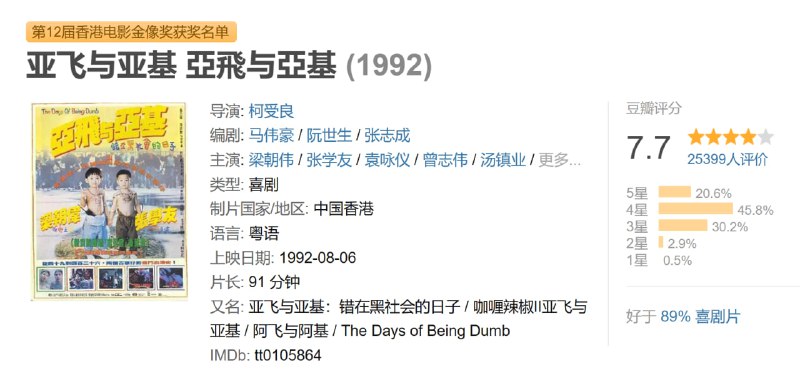 亚飞与亚基 亞飛与亞基 (1992)