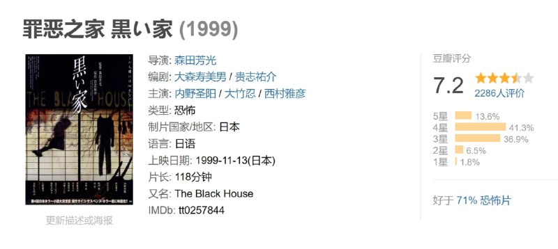 罪恶之家 黒い家 (1999)