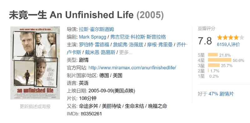 未竟一生 An Unfinished Life (2005)