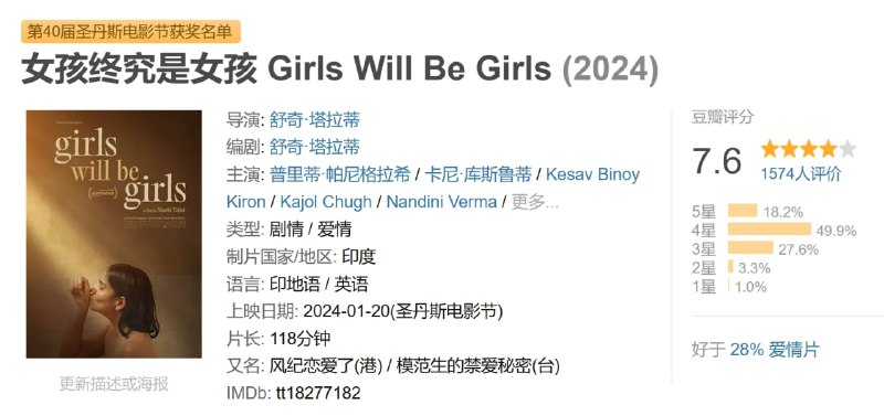 女孩终究是女孩 Girls Will Be Girls (2024)