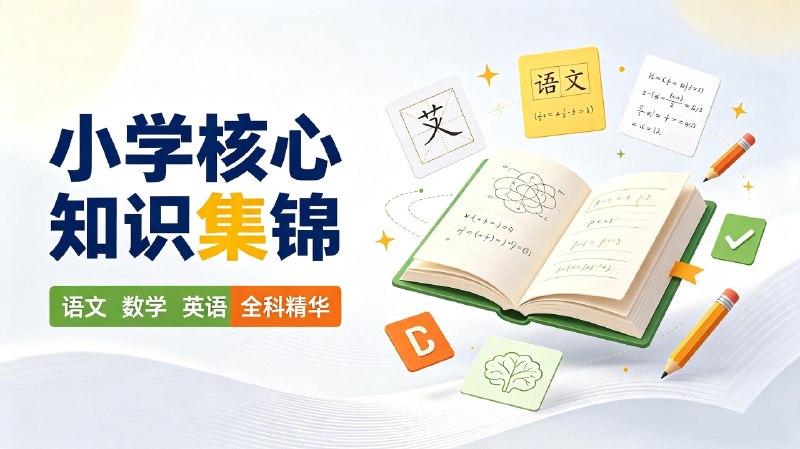 王朝霞小学核心知识集锦语文、数学、英语全科精华