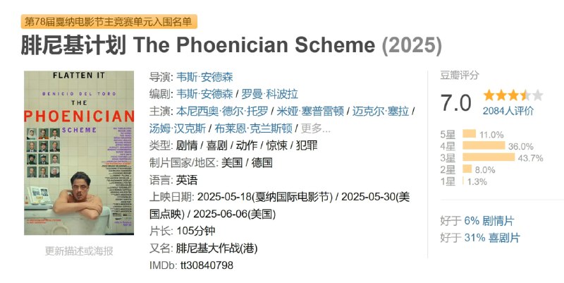 腓尼基计划 The Phoenician Scheme (2025)