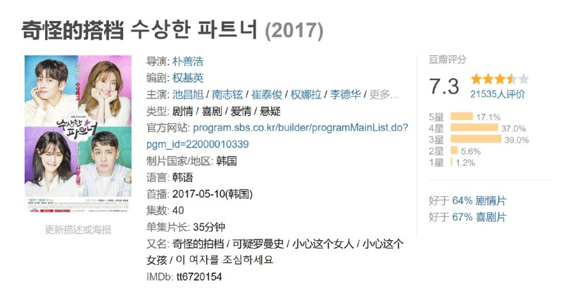 奇怪的搭档 수상한 파트너 (2017)