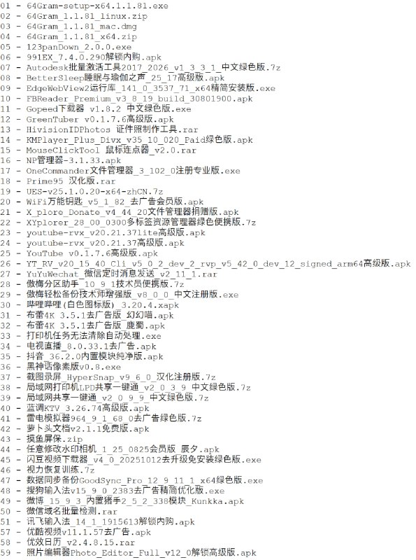 破解软件更新20251015期