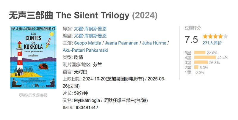无声三部曲 The Silent Trilogy (2024)
